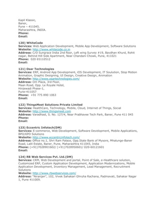 List of software companies in pune | PDF