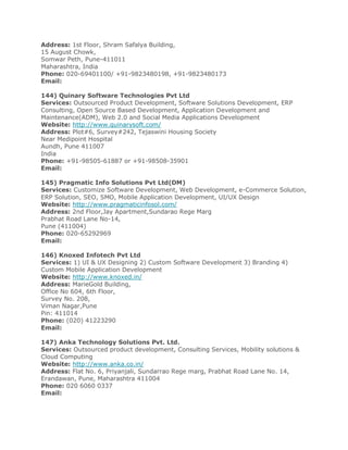 List of software companies in pune | PDF