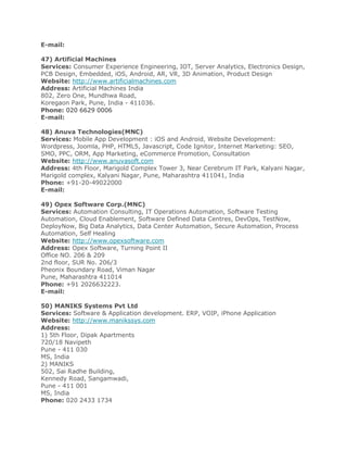 List of software companies in pune | PDF