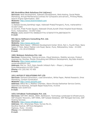 List of software companies in pune | PDF