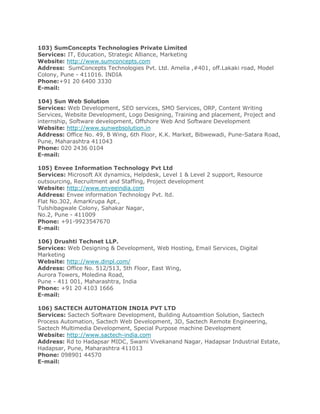 List of software companies in pune | PDF