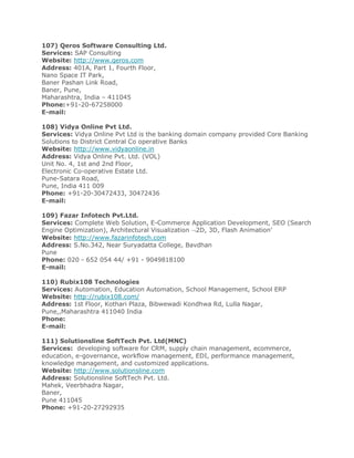 List of software companies in pune | PDF
