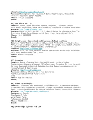 List of software companies in pune | PDF