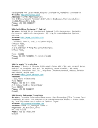 List of software companies in pune | PDF