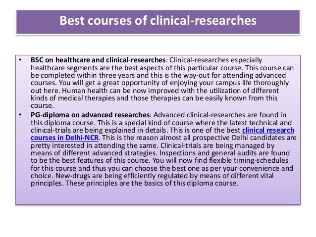 clinical research courses pdf