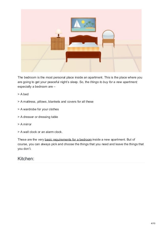 List Of Things To Buy When Moving Into An Apartment