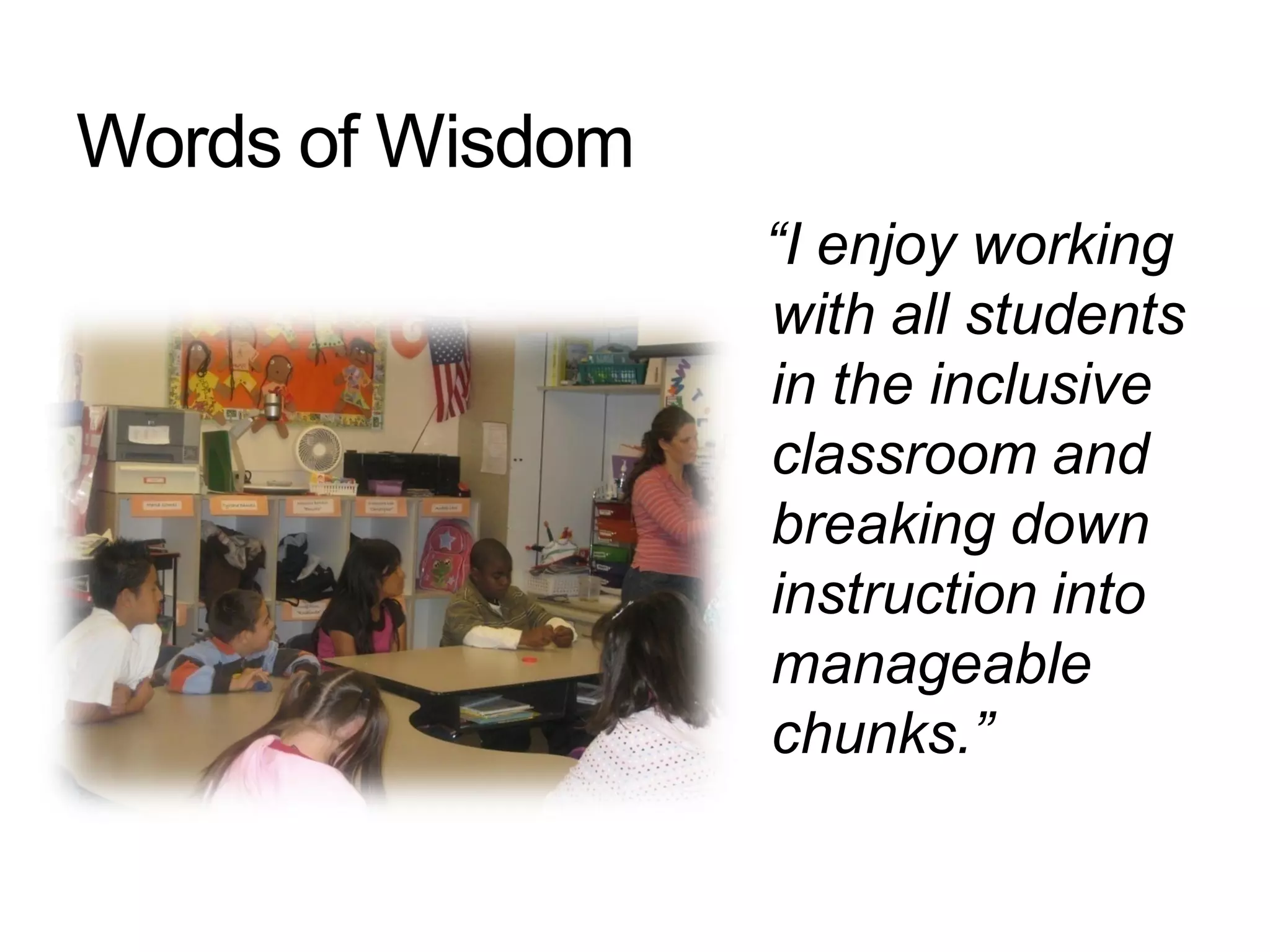 Paraeducators in Inclusive Settings Share Their WIZdom