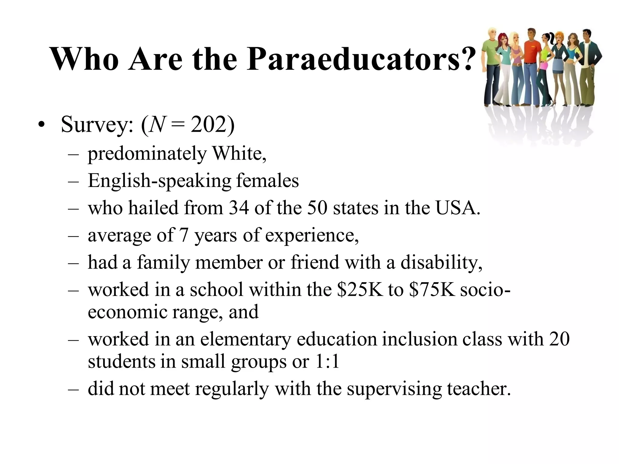 Paraeducators in Inclusive Settings Share Their WIZdom