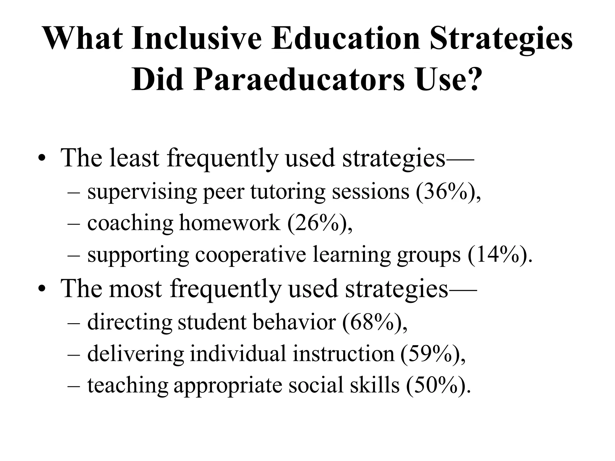 Paraeducators in Inclusive Settings Share Their WIZdom