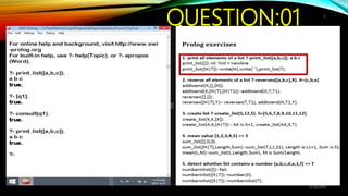 List operations in prolog | PPTX | Programming Languages | Computing