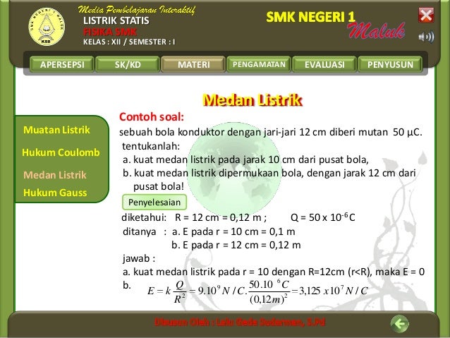 soal 1 2 smk fisika kelas semester statis Modul Listrik