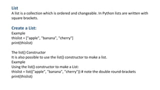 Lists | PPTX