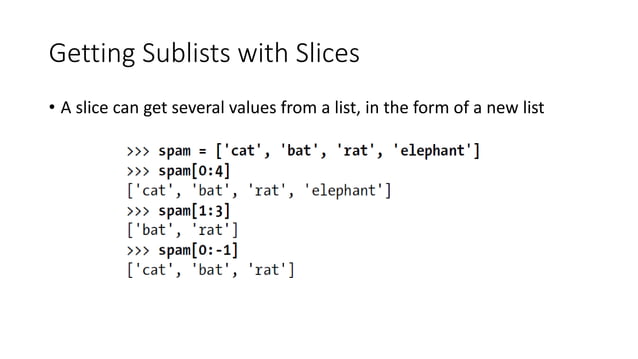 Lists in Python | PPT