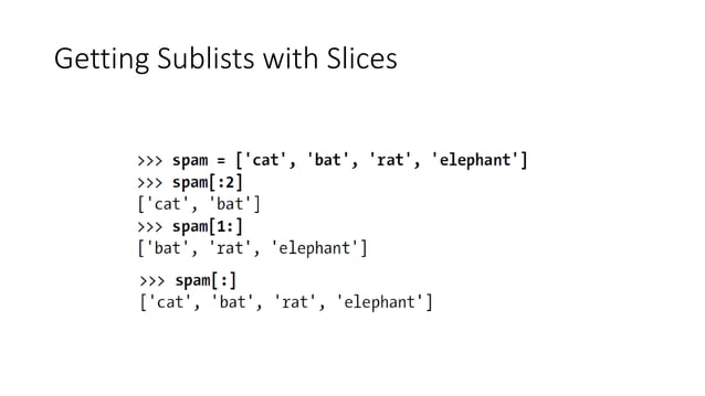 Lists in Python | PPT