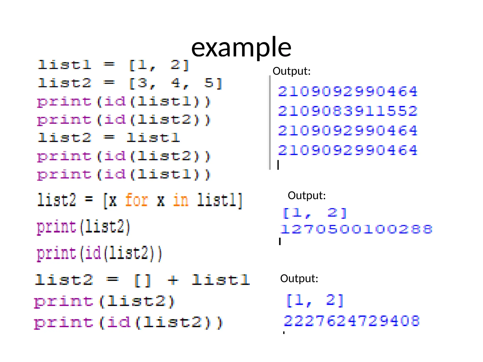 example
Output:
Output:
Output:
 