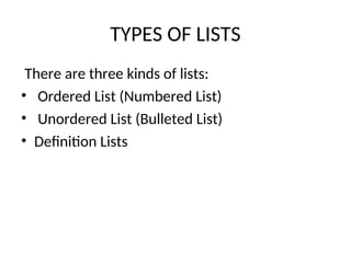 pertemuan 4 - 0012123 lists-and-links.ppt