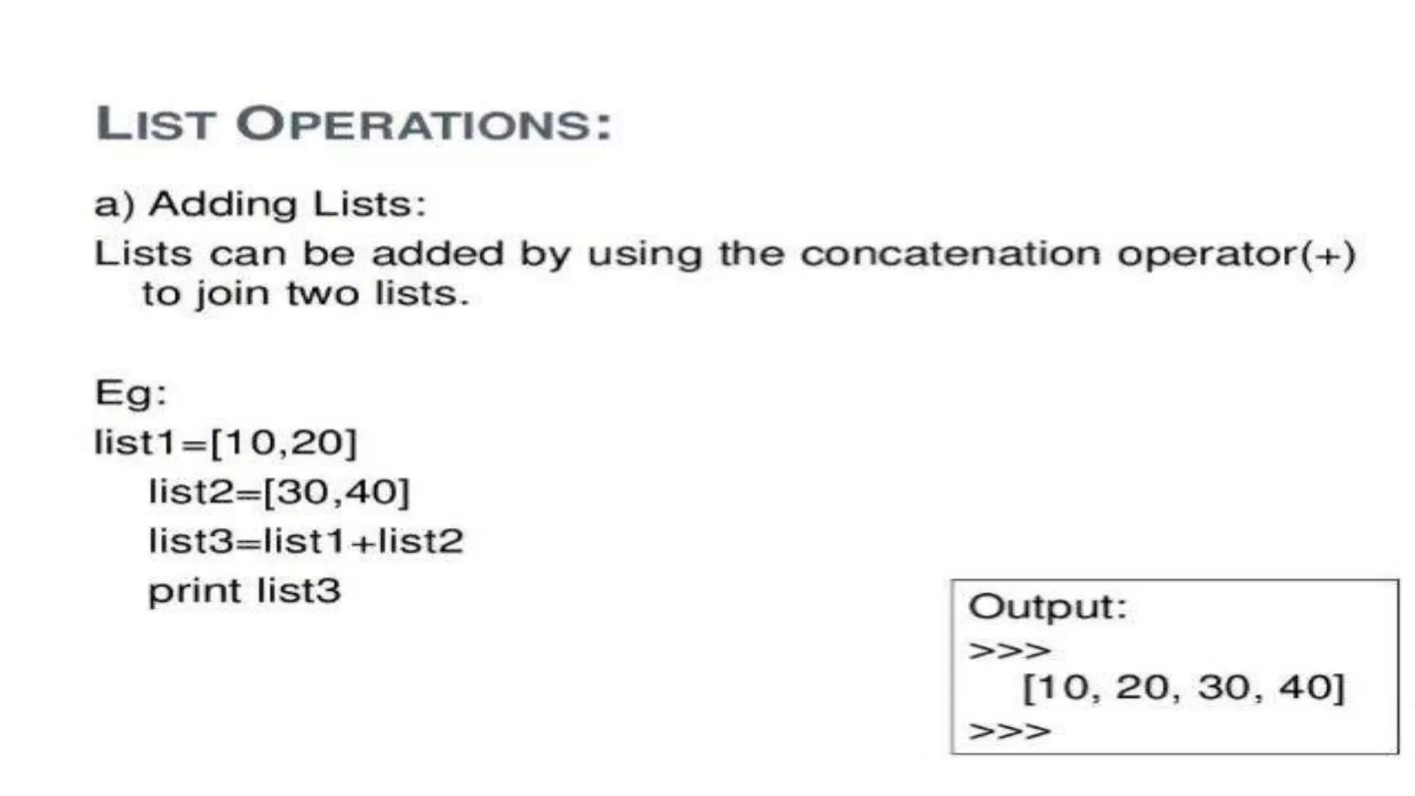 List in python | PPT