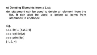 List in python | PPTX