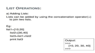 List in python | PPTX