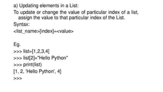 List in python | PPTX