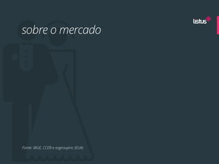 sobre o mercado




Fonte: IBGE, CCEB e xogroupinc (EUA)
 