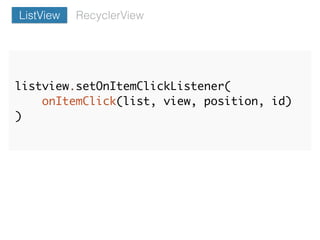 ListView vs RecyclerView | PDF