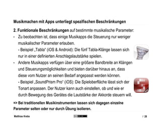 Matthias Krebs
Veränderter Umgang mit Musik
Musik als etwas Prozesshaftes, das sich immer neu gestaltet, neu erwerben läss...