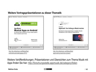 Matthias Krebs
Anything goes? Digitale Revolution?
Musikapps = Musikinstrumente im Kontext von „Schule“?
• Musikapps als r...