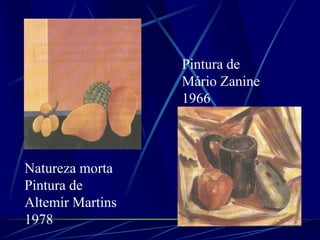 Natureza morta
Pintura de
Altemir Martins
1978
Pintura de
Mário Zanine
1966
 