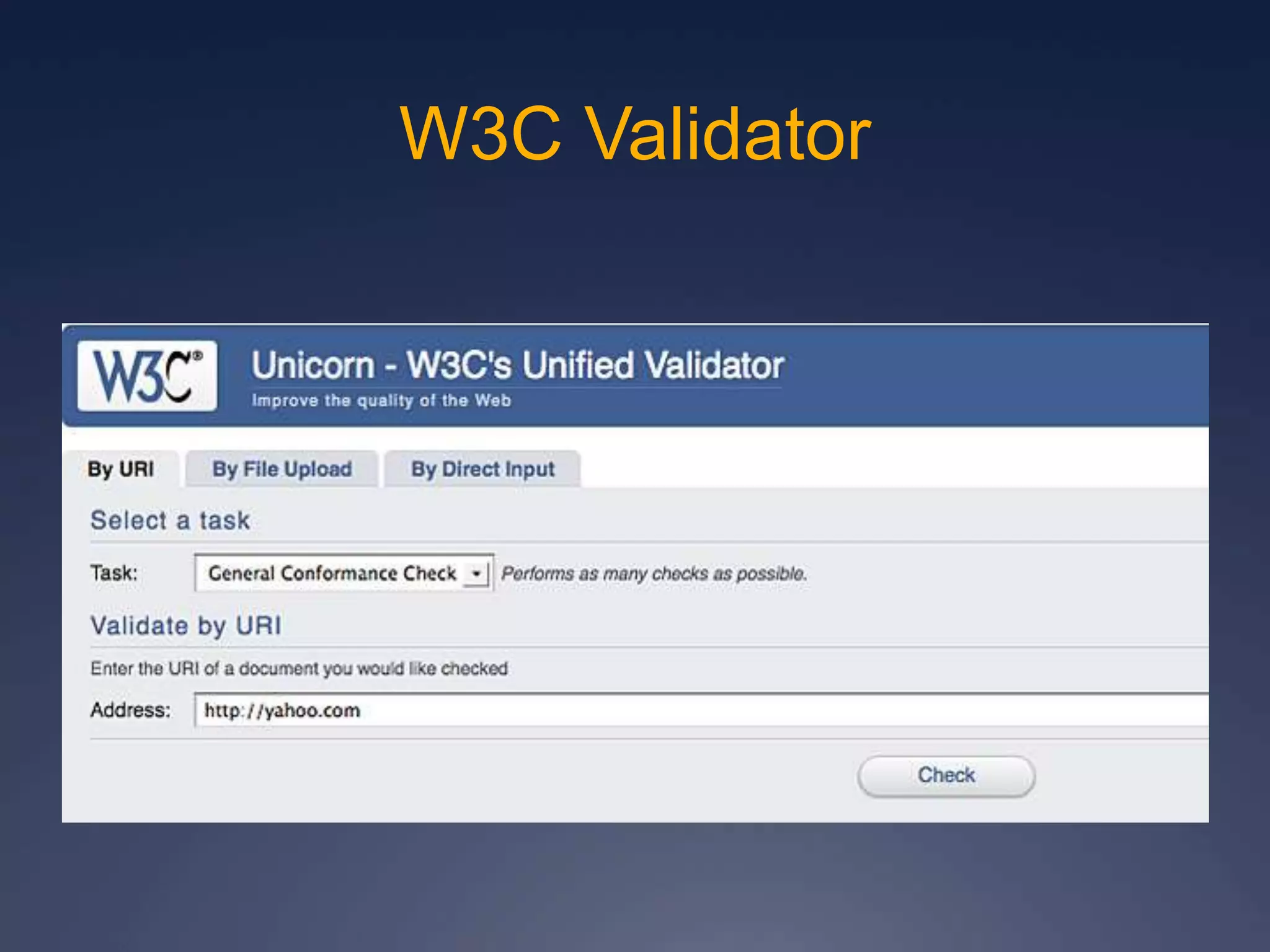 W3C Validator
 