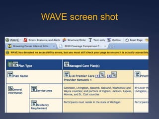 WAVE screen shot
 