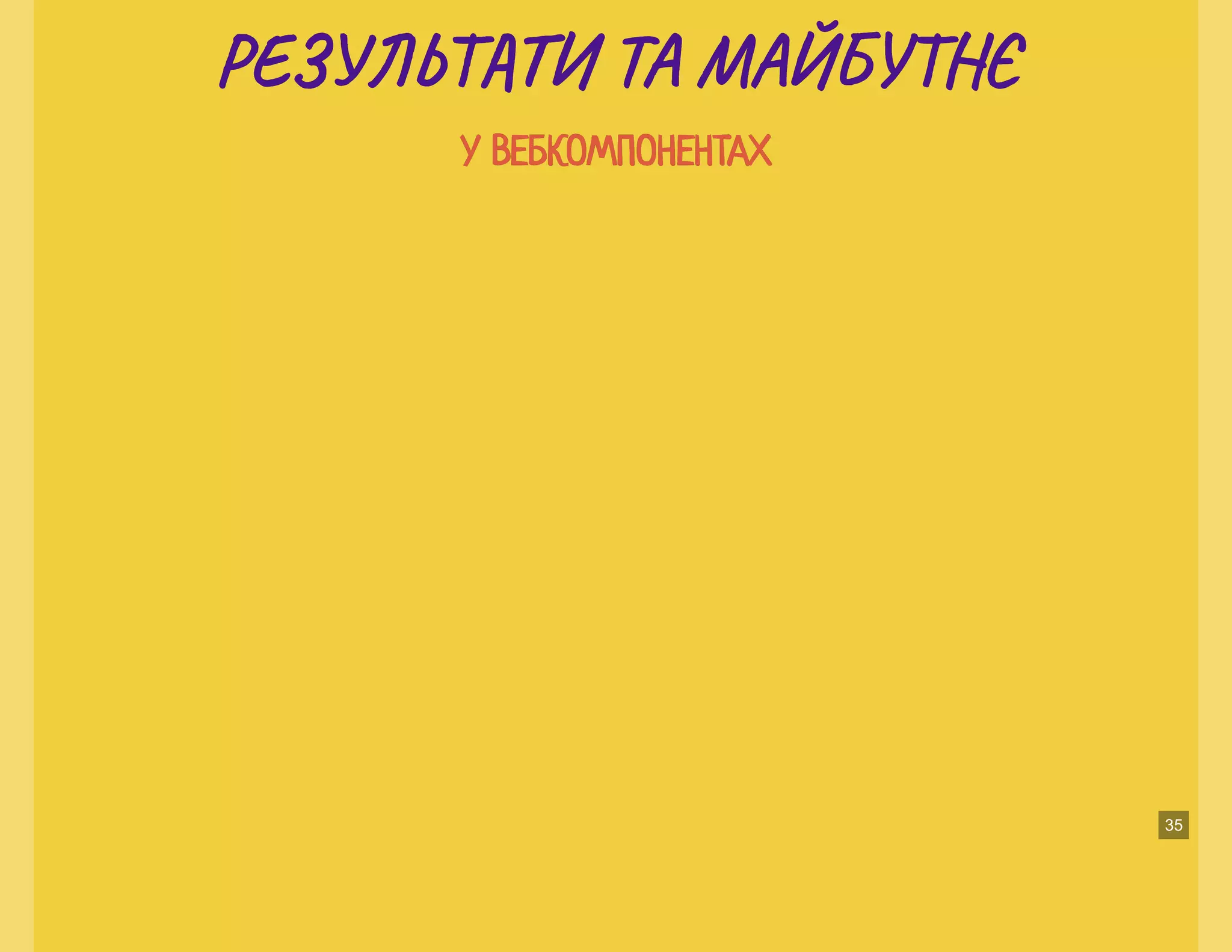 РЕ Ь И ТА МАЙБУ ЄРЕ Ь И ТА МАЙБУ Є
У ВЕБКОМПОНЕНТАХУ ВЕБКОМПОНЕНТАХ
35
 