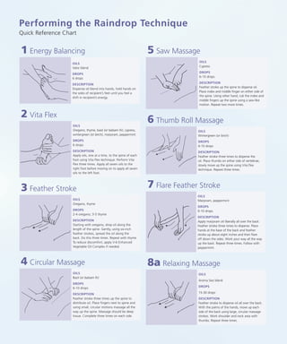 Raindrop Massage Technique | PDF