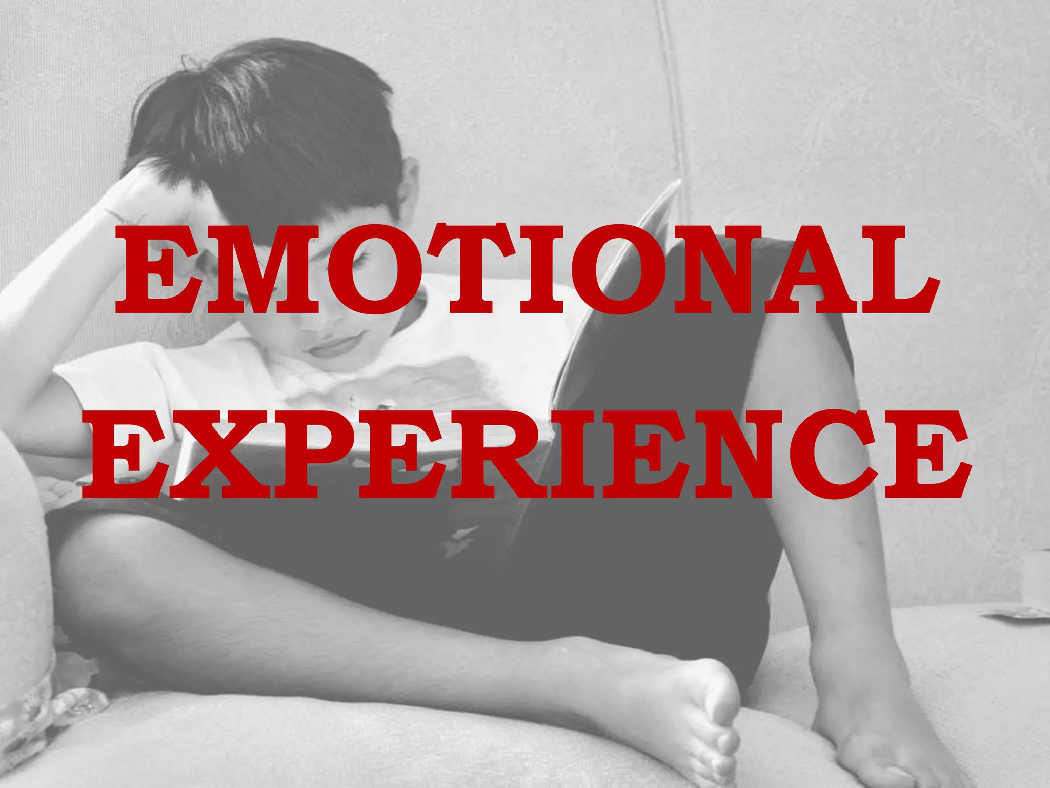 EMOTIONAL
EXPERIENCE
 