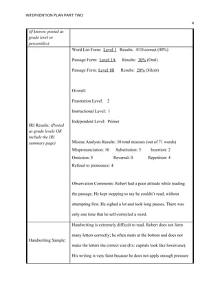 Lit5233 intervention plan 2 | PDF