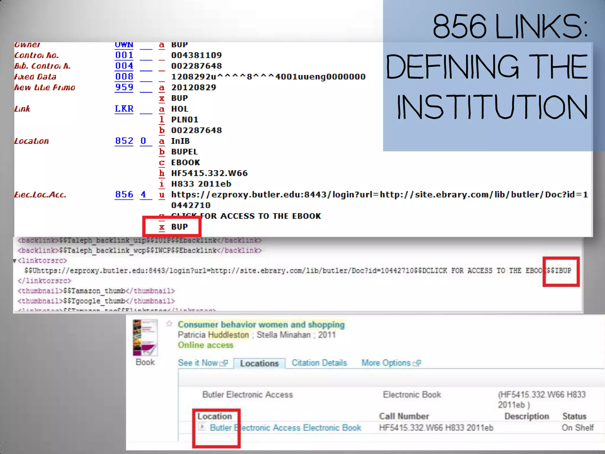 856 links:
Defining the
 institution
 