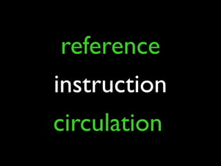 reference
instruction
circulation
 