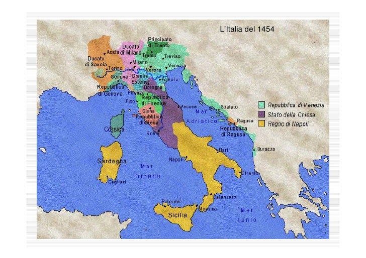 Come Era Divisa L'italia Prima Dell'unità L'Italia Nei Secoli XIV E XV