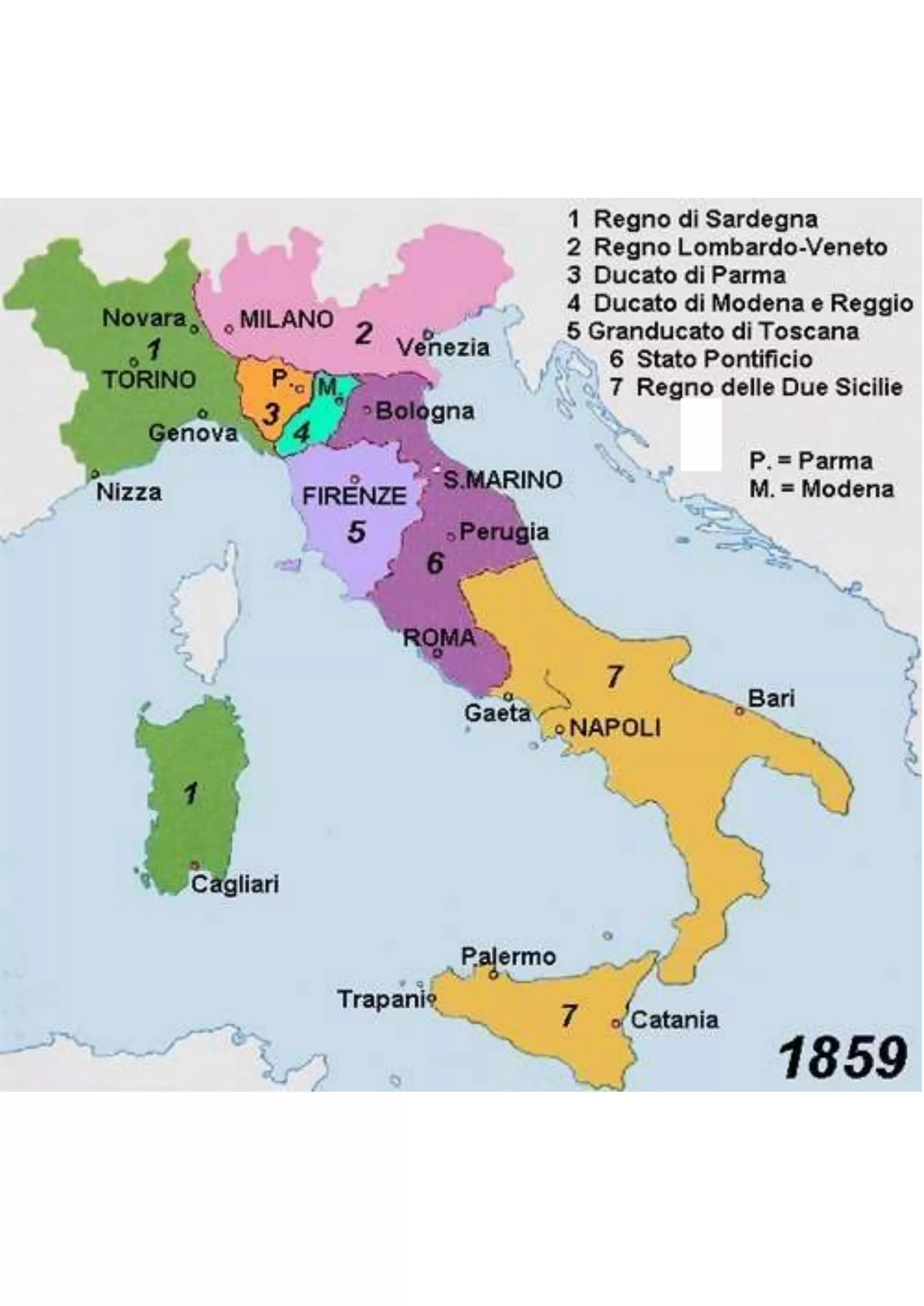 Italian Confederation L'Italia nel 1859 | PDF