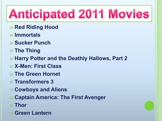 Anticipated 2011 MoviesRed Riding Hood