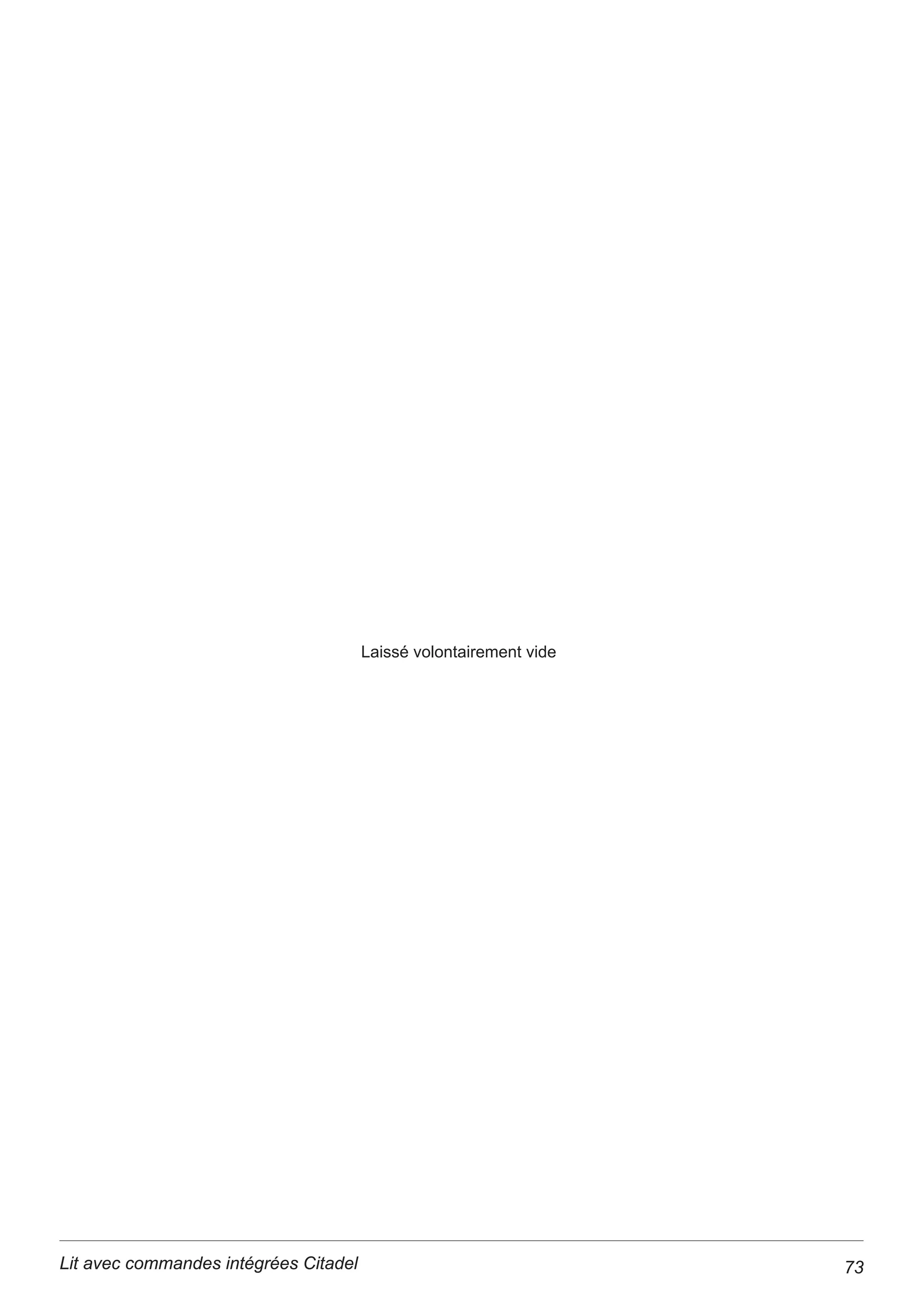 Lit avec commandes intégrées Citadel
3ULVHGHEUDQFKHPHQWDX[LOLDLUHHQRSWLRQ 