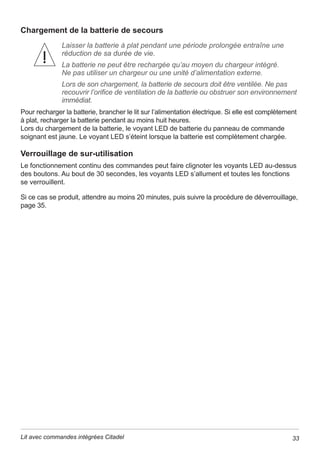 SRXUpYLWHUXQHVRUWLHSDULQDGYHUWDQFHRXXQH
FKXWHDFFLGHQWHOOHGXOLW7HQLUFRPSWHGHODWDLOOHGHODSRVLWLRQSDUUDSSRUWDXERUG
VXSpULHXUGHODEDUULqUHODWpUDOH 