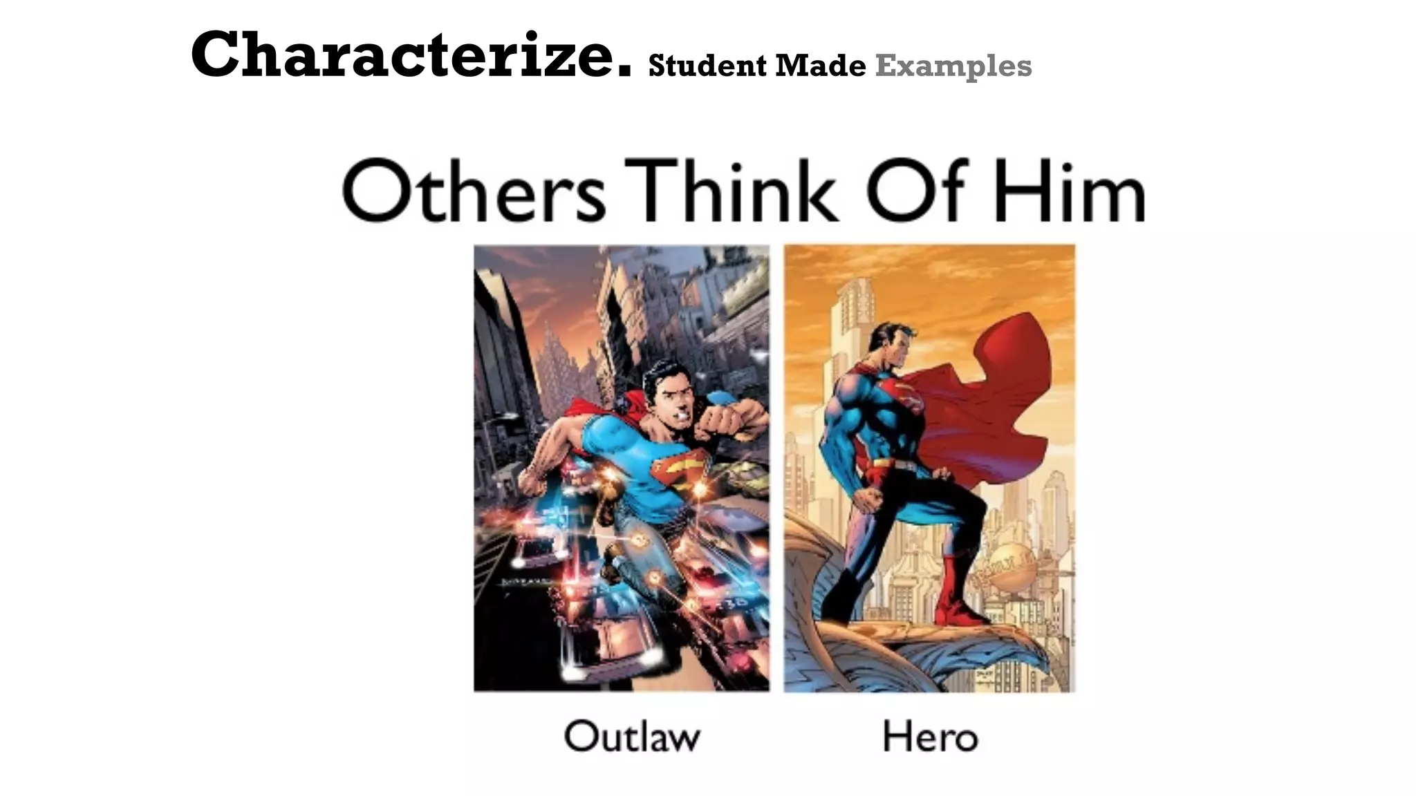Characterize. Student Made Examples
 