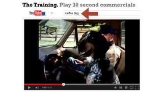 The Training. Play 30 second commercials
 