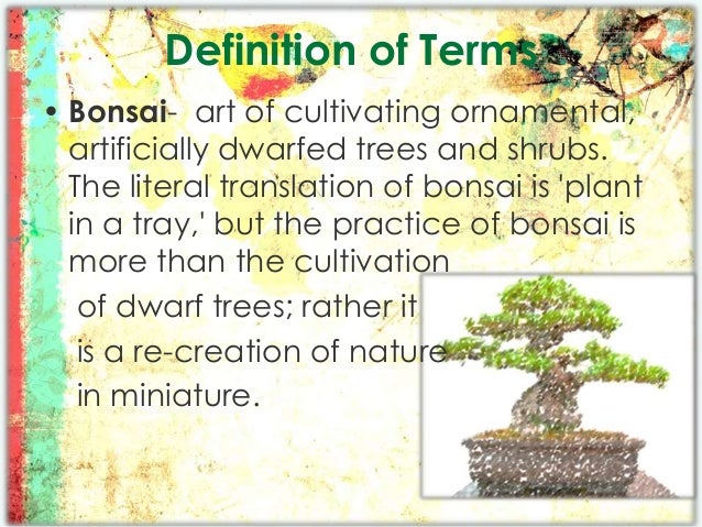BONSAI: A Literary Exploration BONSAI: A Literary Exploration