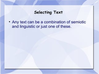 Literate Environment