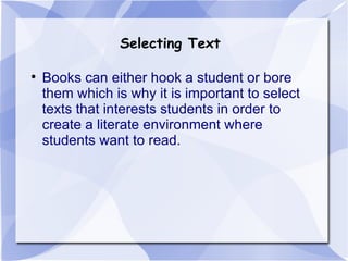 Literate Environment