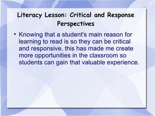 Literate Environment