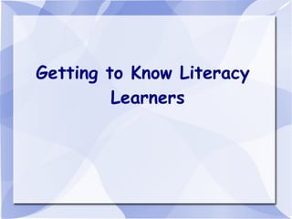 Literate Environment