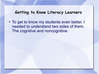 Literate Environment